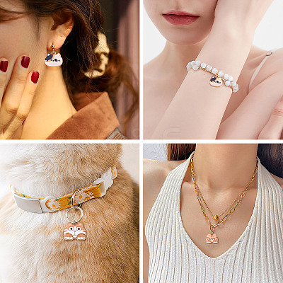 Rack Plating Printed Alloy Pendants ENAM-TA0001-82-1