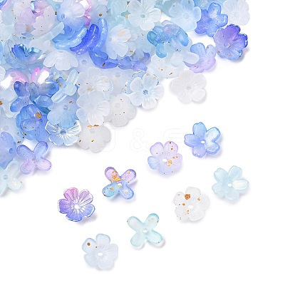 Metal Enlaced Acrylic Bead Caps OACR-FS0002-49A-1