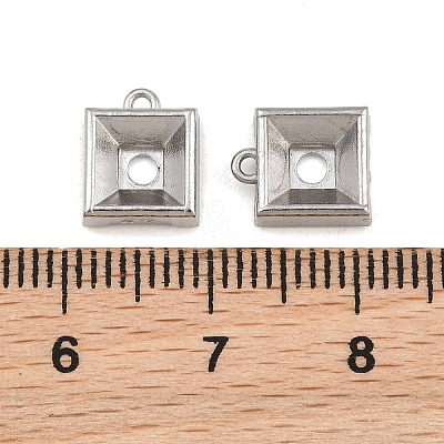 304 Stainless Steel Charm Rhinestone Settings SA-CBAC865-07D-P-1