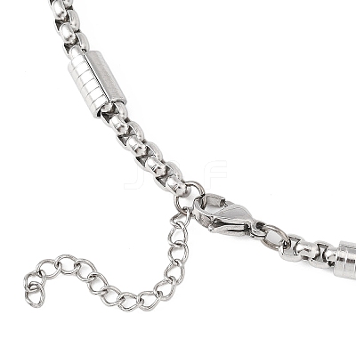 5.5MM 304 Stainless Steel Rectangle Box Chain Necklaces NJEW-JN05546-1