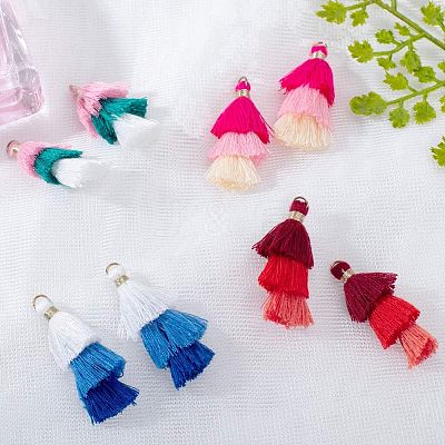 Cotton Thread Tassel Pendant Decorations FIND-NB0001-07-1