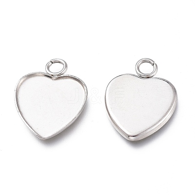 Non-Tarnish 304 Stainless Steel Pendant Cabochons Settings for Fashion Jewelry X-STAS-M283-01P-A-1