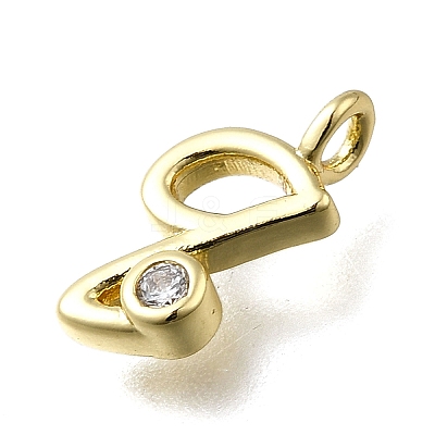 Brass Micro Pave Cubic Zirconia Pendants KK-B132-12G-Q-1