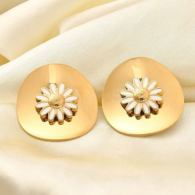 304 Stainless Steel Stud Earrings EJEW-H146-02G-1