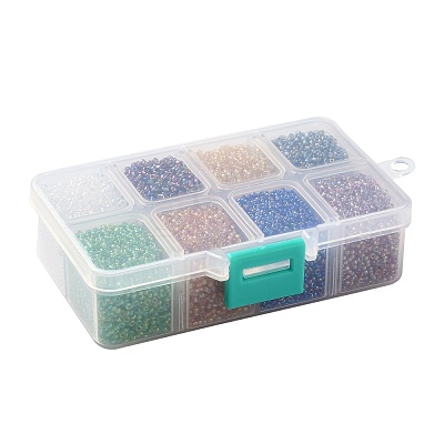 FGB 200G 8 Colors 12/0 Grade A Round Glass Seed Beads SEED-JP0010-01-2mm-1