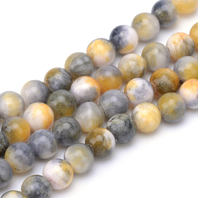 Natural Dyed Persian Jade Gemstone Bead Strands X-G-R271-8mm-XP26-1