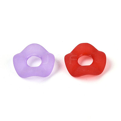 Frosted Transparent Acrylic Beads X-OACR-Q197-05-1