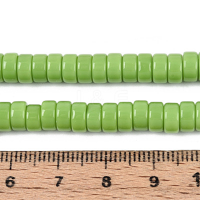 Opaque Solid Color Glass Beads Strands GLAA-N026-3x6mm-07-1