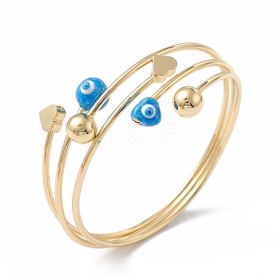 Brass Cuff Bangles BJEW-A134-01G-03-1