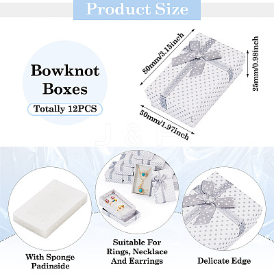 Polka Dot Print Cardboard Jewelry Gift Boxes with Bowknot X1-CON-TAC0001-10C-1