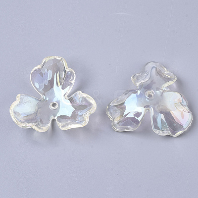Transparent Acrylic Bead Caps X-PACR-R246-020-1