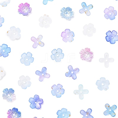 Metal Enlaced Acrylic Bead Caps OACR-FS0002-49A-1