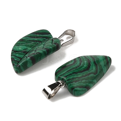 Synthetic Malachite Pendants G-B127-01P-05-1
