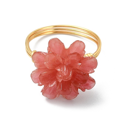 Synthetic Shell Dyed Finger Rings RJEW-JR01057-1