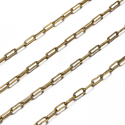 Brass Paperclip Chains X-CHC-S008-001C-AB-1