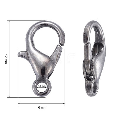 Zinc Alloy Lobster Claw Clasps E102-B-1