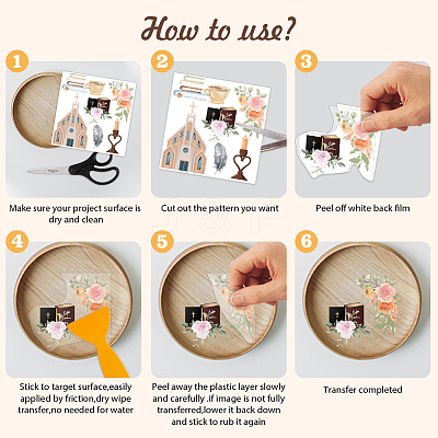 12 Sheets 12 Style PVC Stickers DIY-WH0570-018-1