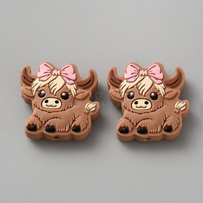 Cattle Food Grade Eco-Friendly Silicone Beads SIL-WH0018-33A-02-1