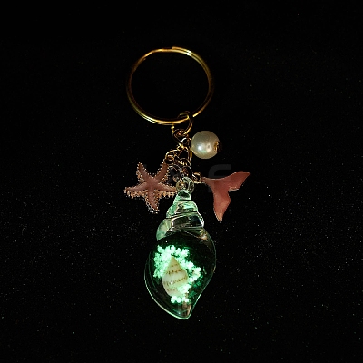 5Pcs Luminous Transparent Acrylic Keychains KEYC-JKC01357-1