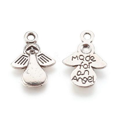 Tibetan Style Angel Alloy Pendants TIBEP-A579-AS-NR-1
