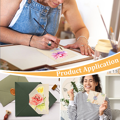 50Pcs Wood Pulp Watercolor Paper DIY-WH0671-347B-1