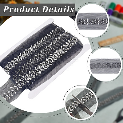 4Yards Polyester Lace Ribbon SRIB-GF0001-73A-01-1
