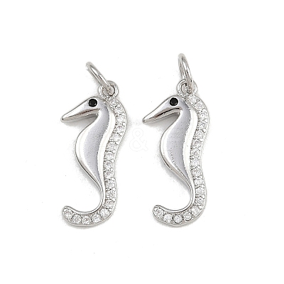 Brass Micro Pave Cubic Zirconia Pendants KK-A269-04B-P-1