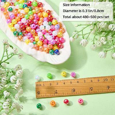 140G Opaque Acrylic Beads OACR-SZ0001-71-1