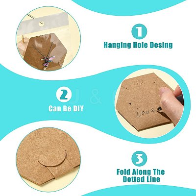 40Pcs Paper Jewelry Display Cards CDIS-FS0001-32C-1
