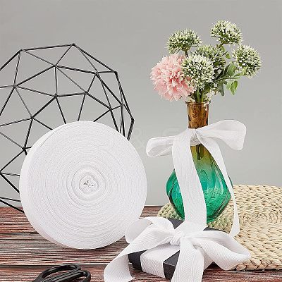 Cotton Cotton Twill Tape Ribbons OCOR-WH0057-30F-01-1
