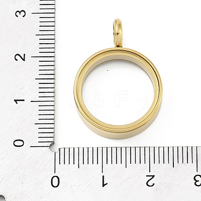 Ion Plating(IP) 304 Stainless Stee Locket Pendants STAS-S132-16G-02-1
