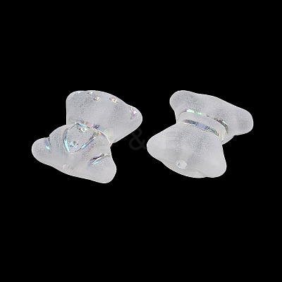 Frosted Transparent Acrylic Beads OACR-P029-20B-05-1