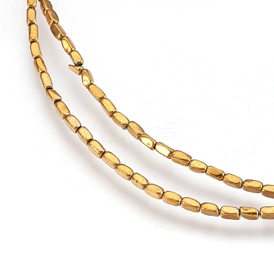Electroplate Non-magnetic Synthetic Hematite Beads Strands G-I208-21-G-1