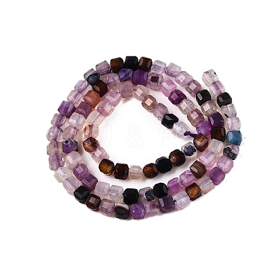 Dyed Natural Agate Beads Strands G-T138-211D-1