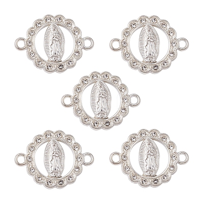 Flat Round Alloy Connector Charms FIND-YW0003-44-1