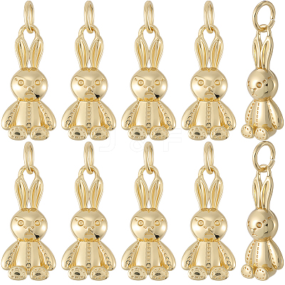 12Pcs Brass Pendants KK-BBC0019-16-1