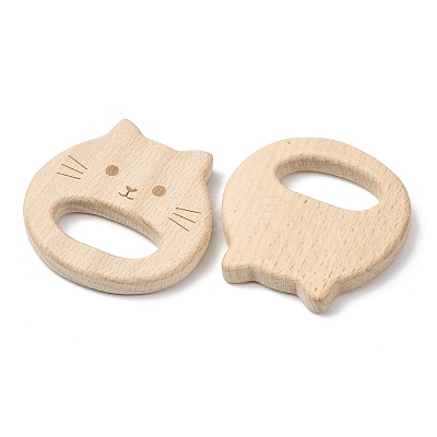 Natural Beech Wood Linking Rings WOOD-I017-11-1