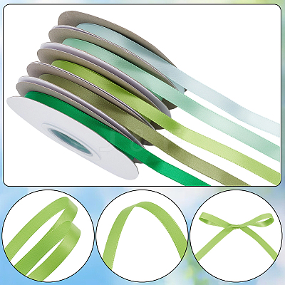 5 Rolls Single Face Polyester Satin Ribbon SRIB-CY0001-38D-1
