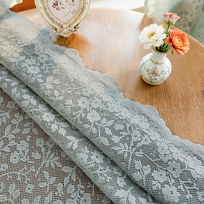 2Pcs Polyester Lace Fabric DIY-MA0007-14C-1