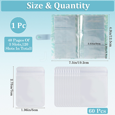 1Pc Transparent PP Plastic Photocard Storage Albums AJEW-CN0003-03D-1