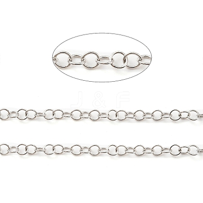 Anti-Tarnish Rhodium Plated 925 Sterling Silver Round Cable Chains STER-F052-10P-1