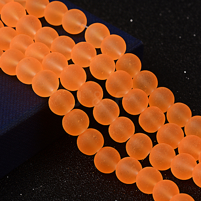 Baking Paint Transparent Glass Bead Strands X-GLAA-S031-8mm-33-1