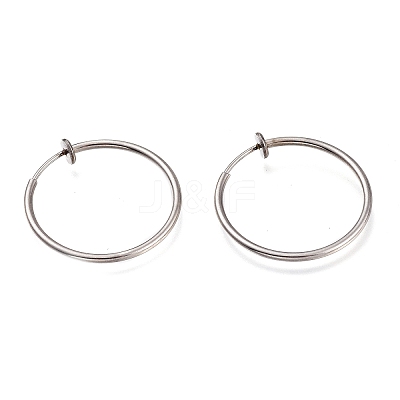 Non-Tarnish 304 Stainless Steel Retractable Earrings STAS-O135-01G-03-1
