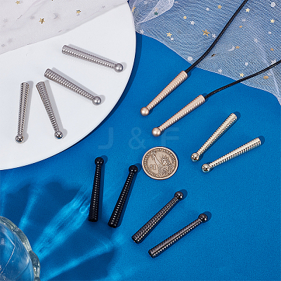 12Pcs 6 Colors Alloy Cord End FIND-ME0001-10-1