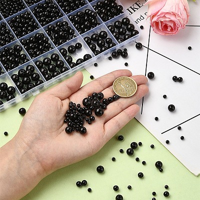 4 Styles ABS Plastic Imitation Pearl Beads KY-YW0001-72A-1