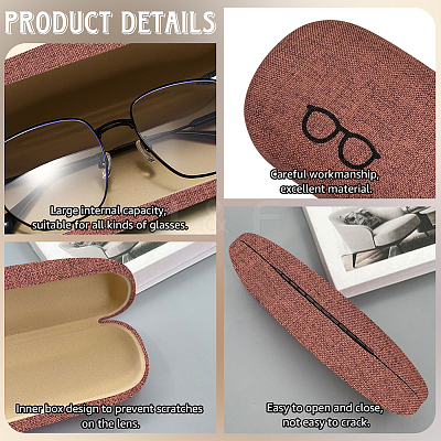 1Pc Oval Polyester Eyeglass Cases AJEW-CN0007-32A-1