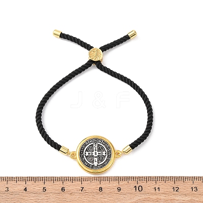 Alloy with Nylon Rope Slider Bracelets BJEW-Z156-02G-02-1