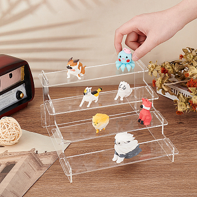 4-Tier Acrylic Model Toy Assembled Organizer Holders ODIS-WH0026-08A-1
