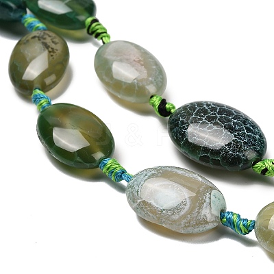 Natural Fire Crackle Agate Beads Strands G-F807-E01-01B-1