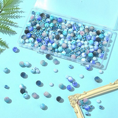 244Pcs Imitation Acrylic Beads Kits OACR-FS0004-07A-1